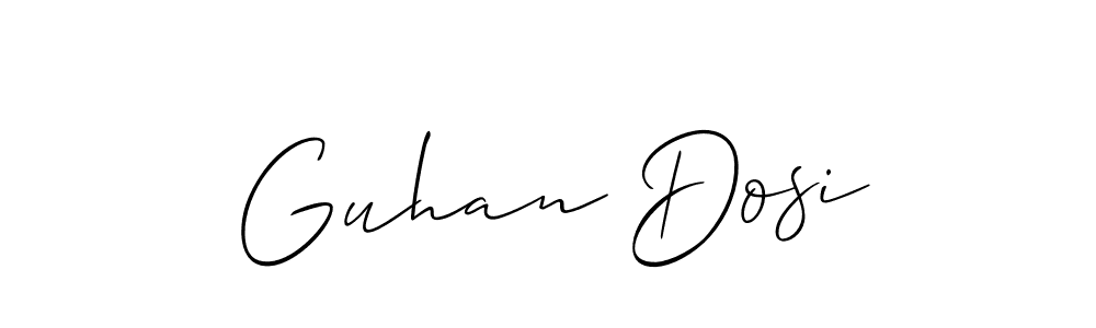Make a short Guhan Dosi signature style. Manage your documents anywhere anytime using Allison_Script. Create and add eSignatures, submit forms, share and send files easily. Guhan Dosi signature style 2 images and pictures png