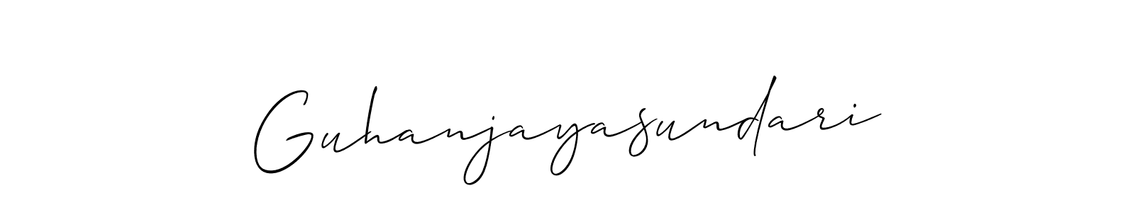How to make Guhanjayasundari signature? Allison_Script is a professional autograph style. Create handwritten signature for Guhanjayasundari name. Guhanjayasundari signature style 2 images and pictures png