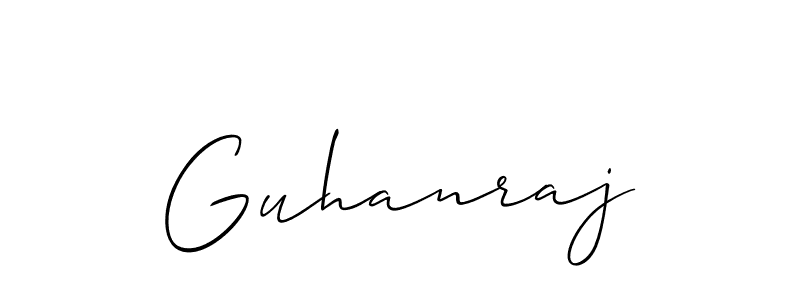 How to make Guhanraj signature? Allison_Script is a professional autograph style. Create handwritten signature for Guhanraj name. Guhanraj signature style 2 images and pictures png