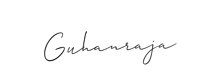 Create a beautiful signature design for name Guhanraja. With this signature (Allison_Script) fonts, you can make a handwritten signature for free. Guhanraja signature style 2 images and pictures png