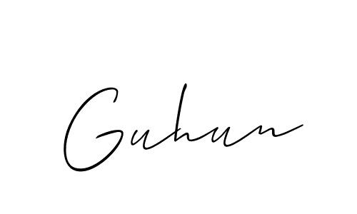 Make a beautiful signature design for name Guhun. Use this online signature maker to create a handwritten signature for free. Guhun signature style 2 images and pictures png