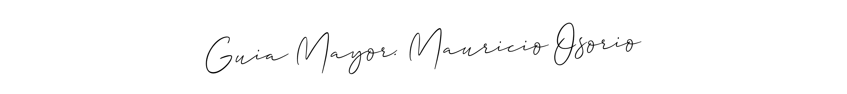 Allison_Script is a professional signature style that is perfect for those who want to add a touch of class to their signature. It is also a great choice for those who want to make their signature more unique. Get Guia Mayor. Mauricio Osorio name to fancy signature for free. Guia Mayor. Mauricio Osorio signature style 2 images and pictures png