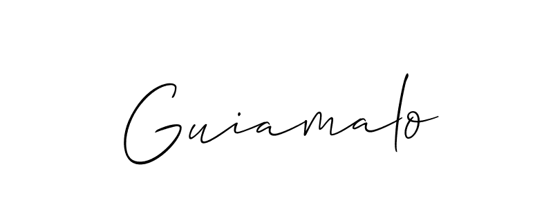 if you are searching for the best signature style for your name Guiamalo. so please give up your signature search. here we have designed multiple signature styles  using Allison_Script. Guiamalo signature style 2 images and pictures png