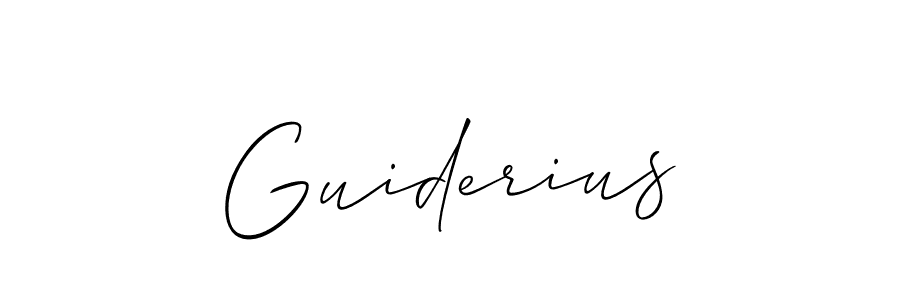 The best way (Allison_Script) to make a short signature is to pick only two or three words in your name. The name Guiderius include a total of six letters. For converting this name. Guiderius signature style 2 images and pictures png