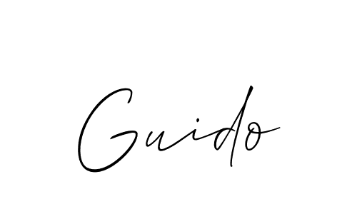 Use a signature maker to create a handwritten signature online. With this signature software, you can design (Allison_Script) your own signature for name Guido. Guido signature style 2 images and pictures png