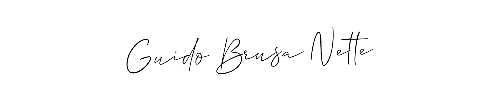 Also we have Guido Brusa Nette name is the best signature style. Create professional handwritten signature collection using Allison_Script autograph style. Guido Brusa Nette signature style 2 images and pictures png