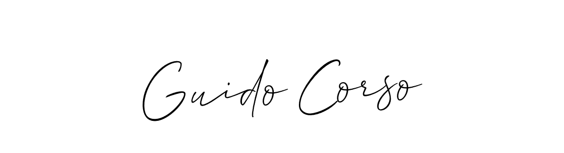 How to make Guido Corso name signature. Use Allison_Script style for creating short signs online. This is the latest handwritten sign. Guido Corso signature style 2 images and pictures png