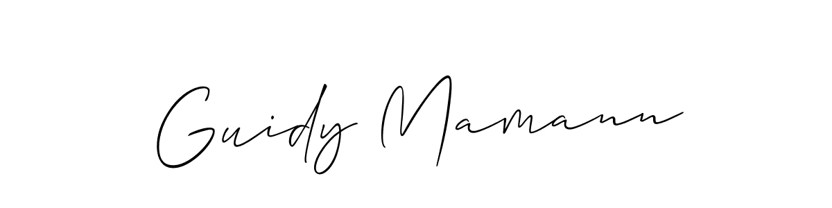 Design your own signature with our free online signature maker. With this signature software, you can create a handwritten (Allison_Script) signature for name Guidy Mamann. Guidy Mamann signature style 2 images and pictures png