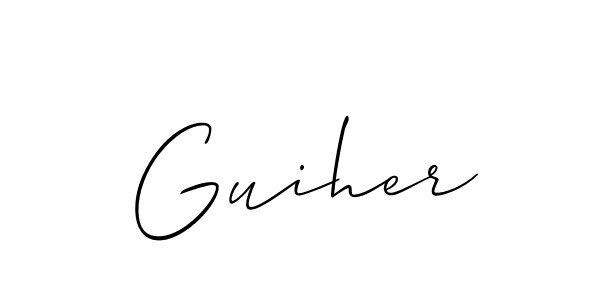 Design your own signature with our free online signature maker. With this signature software, you can create a handwritten (Allison_Script) signature for name Guiher. Guiher signature style 2 images and pictures png