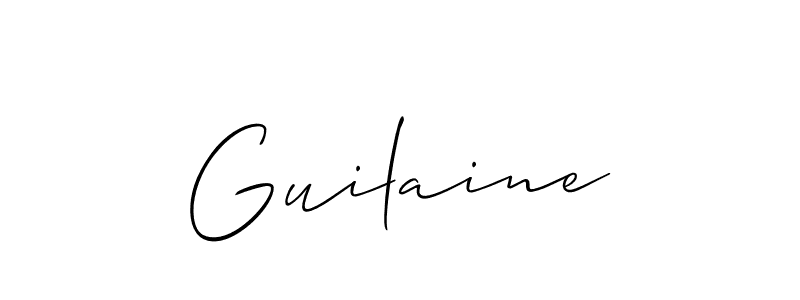 The best way (Allison_Script) to make a short signature is to pick only two or three words in your name. The name Guilaine include a total of six letters. For converting this name. Guilaine signature style 2 images and pictures png