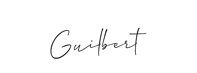 The best way (Allison_Script) to make a short signature is to pick only two or three words in your name. The name Guilbert include a total of six letters. For converting this name. Guilbert signature style 2 images and pictures png