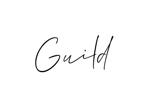 Create a beautiful signature design for name Guild. With this signature (Allison_Script) fonts, you can make a handwritten signature for free. Guild signature style 2 images and pictures png