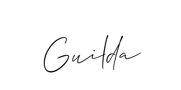 How to Draw Guilda signature style? Allison_Script is a latest design signature styles for name Guilda. Guilda signature style 2 images and pictures png