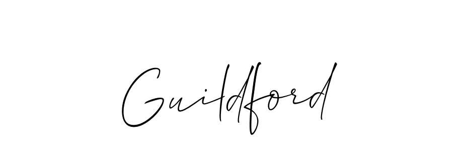 Create a beautiful signature design for name Guildford. With this signature (Allison_Script) fonts, you can make a handwritten signature for free. Guildford signature style 2 images and pictures png