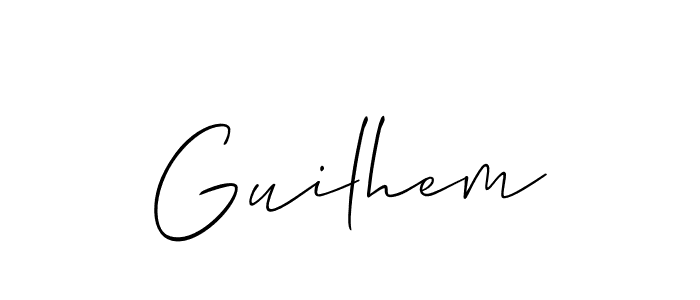 How to make Guilhem name signature. Use Allison_Script style for creating short signs online. This is the latest handwritten sign. Guilhem signature style 2 images and pictures png