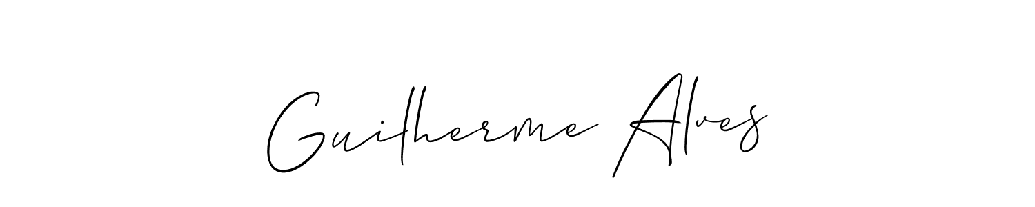 Create a beautiful signature design for name Guilherme Alves. With this signature (Allison_Script) fonts, you can make a handwritten signature for free. Guilherme Alves signature style 2 images and pictures png