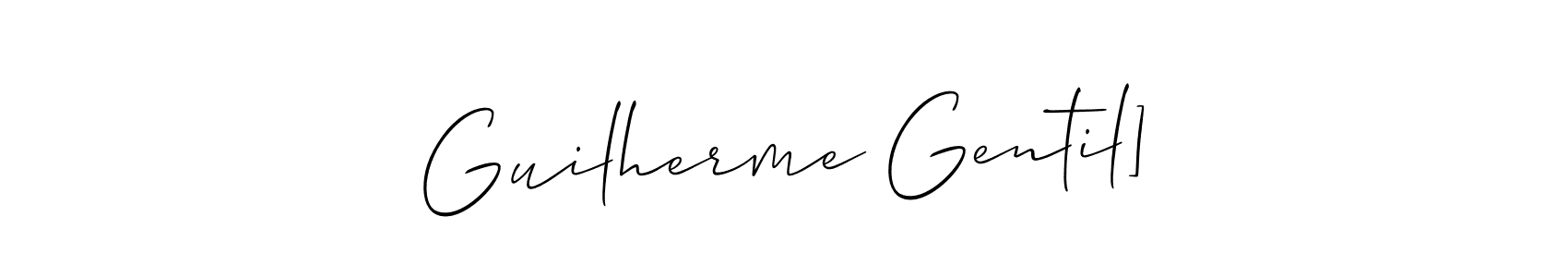 The best way (Allison_Script) to make a short signature is to pick only two or three words in your name. The name Guilherme Gentil] include a total of six letters. For converting this name. Guilherme Gentil] signature style 2 images and pictures png
