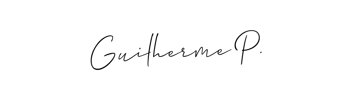 Check out images of Autograph of Guilherme P. name. Actor Guilherme P. Signature Style. Allison_Script is a professional sign style online. Guilherme P. signature style 2 images and pictures png