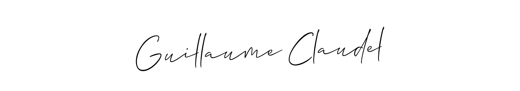 Design your own signature with our free online signature maker. With this signature software, you can create a handwritten (Allison_Script) signature for name Guillaume Claudel. Guillaume Claudel signature style 2 images and pictures png