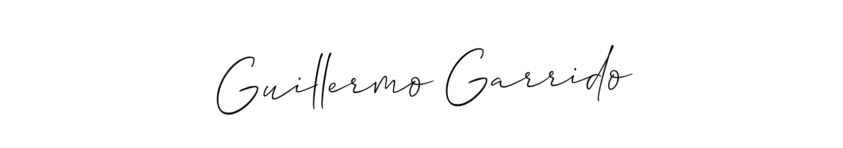 You should practise on your own different ways (Allison_Script) to write your name (Guillermo Garrido) in signature. don't let someone else do it for you. Guillermo Garrido signature style 2 images and pictures png
