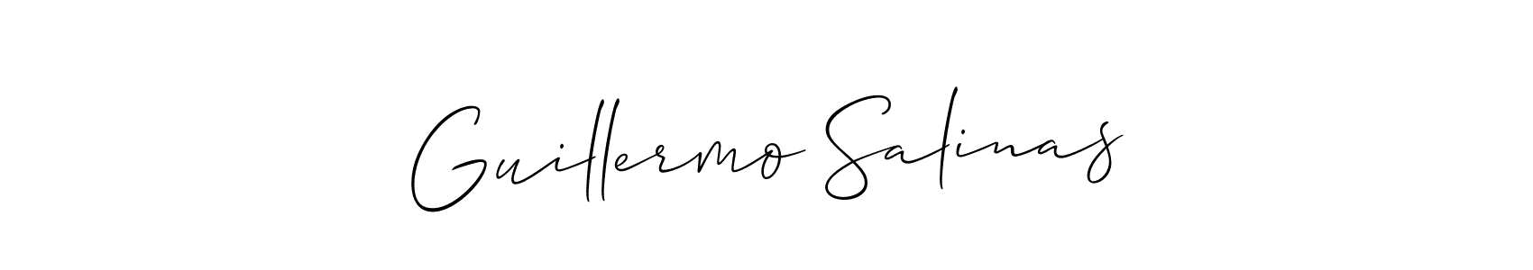 Also we have Guillermo Salinas name is the best signature style. Create professional handwritten signature collection using Allison_Script autograph style. Guillermo Salinas signature style 2 images and pictures png