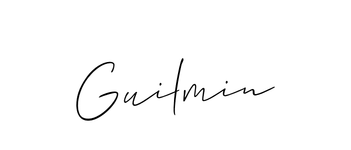 Design your own signature with our free online signature maker. With this signature software, you can create a handwritten (Allison_Script) signature for name Guilmin. Guilmin signature style 2 images and pictures png