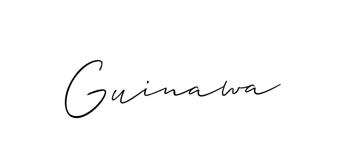 You should practise on your own different ways (Allison_Script) to write your name (Guinawa) in signature. don't let someone else do it for you. Guinawa signature style 2 images and pictures png