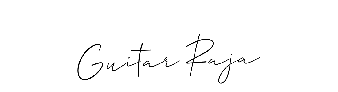 Use a signature maker to create a handwritten signature online. With this signature software, you can design (Allison_Script) your own signature for name Guitar Raja. Guitar Raja signature style 2 images and pictures png