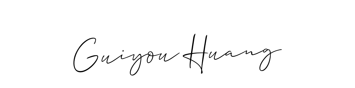 How to make Guiyou Huang signature? Allison_Script is a professional autograph style. Create handwritten signature for Guiyou Huang name. Guiyou Huang signature style 2 images and pictures png