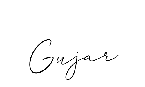 How to Draw Gujar signature style? Allison_Script is a latest design signature styles for name Gujar. Gujar signature style 2 images and pictures png