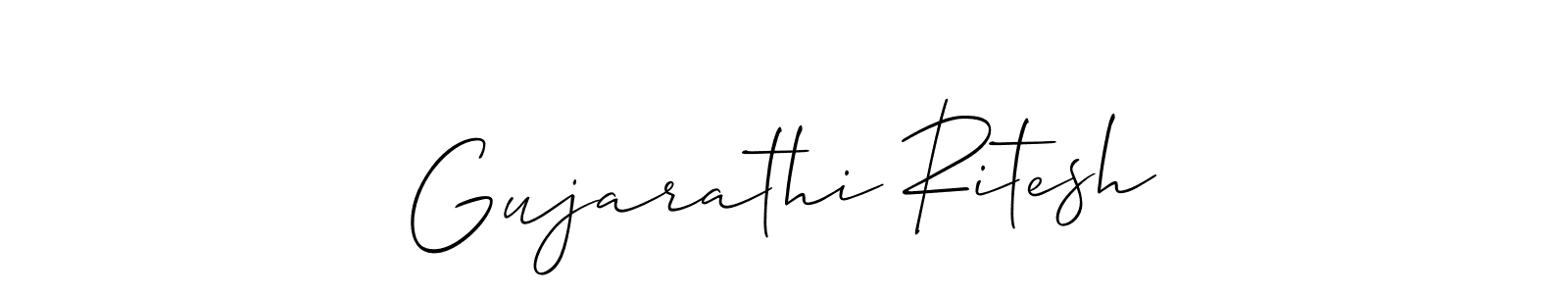 Make a beautiful signature design for name Gujarathi Ritesh. With this signature (Allison_Script) style, you can create a handwritten signature for free. Gujarathi Ritesh signature style 2 images and pictures png