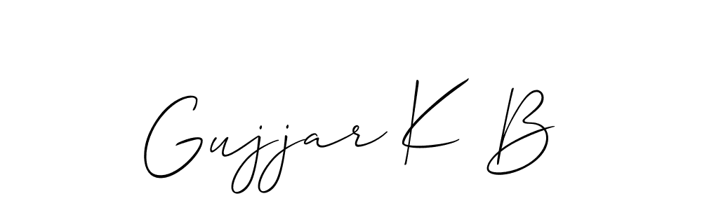 This is the best signature style for the Gujjar K B name. Also you like these signature font (Allison_Script). Mix name signature. Gujjar K B signature style 2 images and pictures png