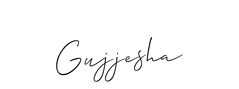Create a beautiful signature design for name Gujjesha. With this signature (Allison_Script) fonts, you can make a handwritten signature for free. Gujjesha signature style 2 images and pictures png