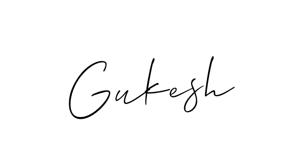 Make a beautiful signature design for name Gukesh. With this signature (Allison_Script) style, you can create a handwritten signature for free. Gukesh signature style 2 images and pictures png
