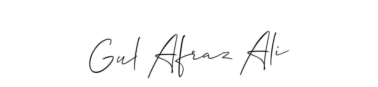 Create a beautiful signature design for name Gul Afraz Ali. With this signature (Allison_Script) fonts, you can make a handwritten signature for free. Gul Afraz Ali signature style 2 images and pictures png