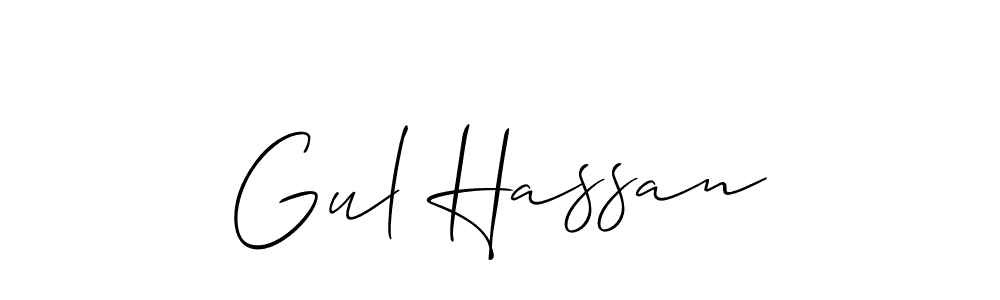 Allison_Script is a professional signature style that is perfect for those who want to add a touch of class to their signature. It is also a great choice for those who want to make their signature more unique. Get Gul Hassan name to fancy signature for free. Gul Hassan signature style 2 images and pictures png
