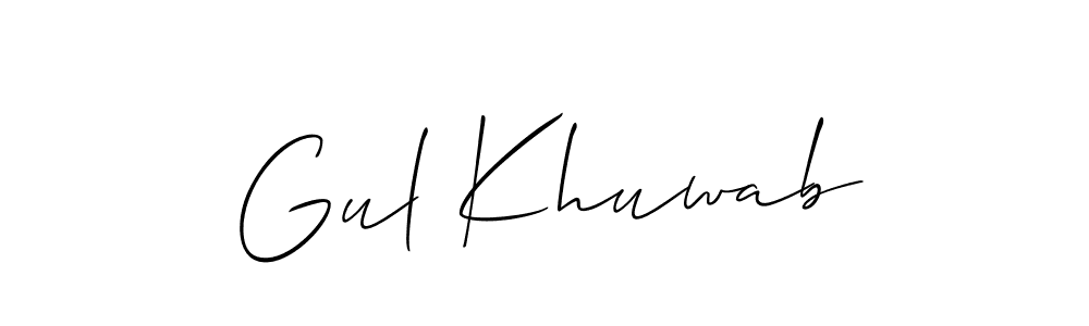 Check out images of Autograph of Gul Khuwab name. Actor Gul Khuwab Signature Style. Allison_Script is a professional sign style online. Gul Khuwab signature style 2 images and pictures png