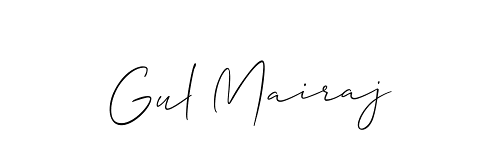 Create a beautiful signature design for name Gul Mairaj. With this signature (Allison_Script) fonts, you can make a handwritten signature for free. Gul Mairaj signature style 2 images and pictures png