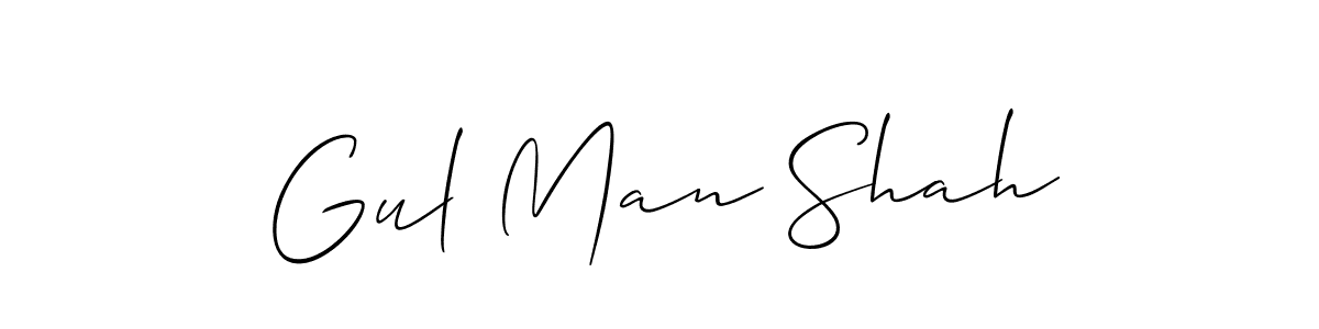 Also we have Gul Man Shah name is the best signature style. Create professional handwritten signature collection using Allison_Script autograph style. Gul Man Shah signature style 2 images and pictures png