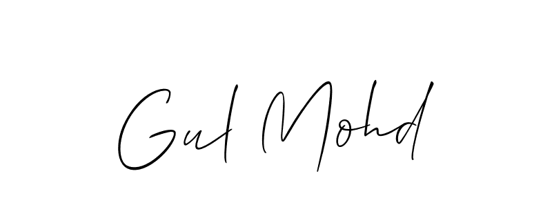 Use a signature maker to create a handwritten signature online. With this signature software, you can design (Allison_Script) your own signature for name Gul Mohd. Gul Mohd signature style 2 images and pictures png