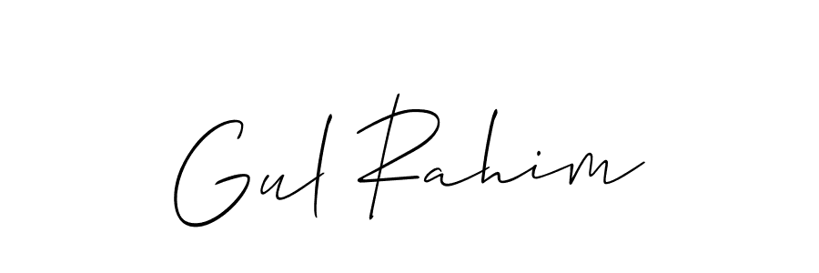 How to make Gul Rahim signature? Allison_Script is a professional autograph style. Create handwritten signature for Gul Rahim name. Gul Rahim signature style 2 images and pictures png