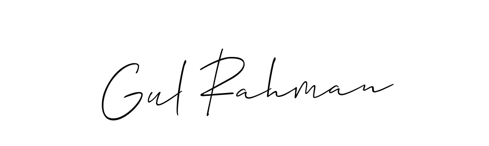 Gul Rahman stylish signature style. Best Handwritten Sign (Allison_Script) for my name. Handwritten Signature Collection Ideas for my name Gul Rahman. Gul Rahman signature style 2 images and pictures png