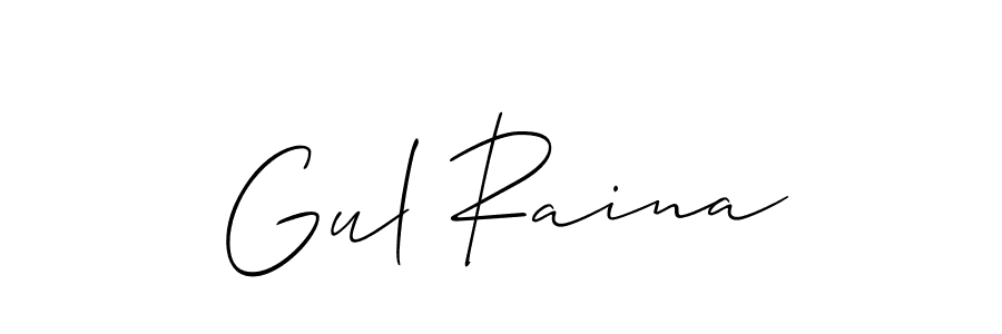 This is the best signature style for the Gul Raina name. Also you like these signature font (Allison_Script). Mix name signature. Gul Raina signature style 2 images and pictures png