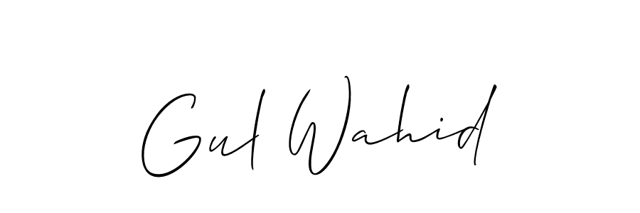 Best and Professional Signature Style for Gul Wahid. Allison_Script Best Signature Style Collection. Gul Wahid signature style 2 images and pictures png