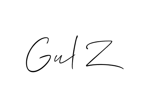 Gul Z stylish signature style. Best Handwritten Sign (Allison_Script) for my name. Handwritten Signature Collection Ideas for my name Gul Z. Gul Z signature style 2 images and pictures png