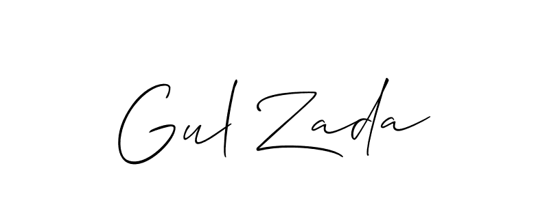 How to make Gul Zada signature? Allison_Script is a professional autograph style. Create handwritten signature for Gul Zada name. Gul Zada signature style 2 images and pictures png