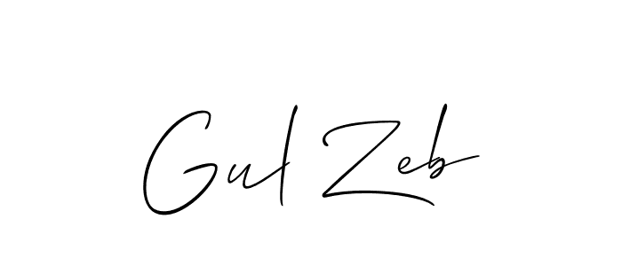 Design your own signature with our free online signature maker. With this signature software, you can create a handwritten (Allison_Script) signature for name Gul Zeb. Gul Zeb signature style 2 images and pictures png