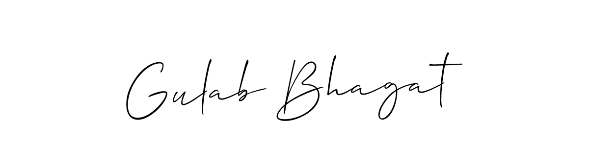 Similarly Allison_Script is the best handwritten signature design. Signature creator online .You can use it as an online autograph creator for name Gulab Bhagat. Gulab Bhagat signature style 2 images and pictures png