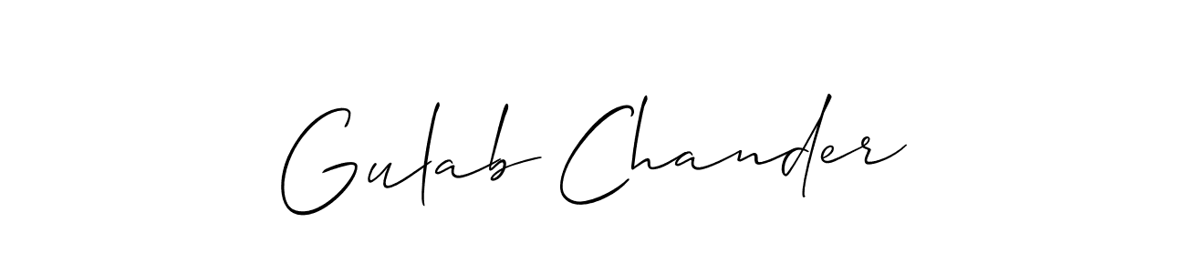 Design your own signature with our free online signature maker. With this signature software, you can create a handwritten (Allison_Script) signature for name Gulab Chander. Gulab Chander signature style 2 images and pictures png