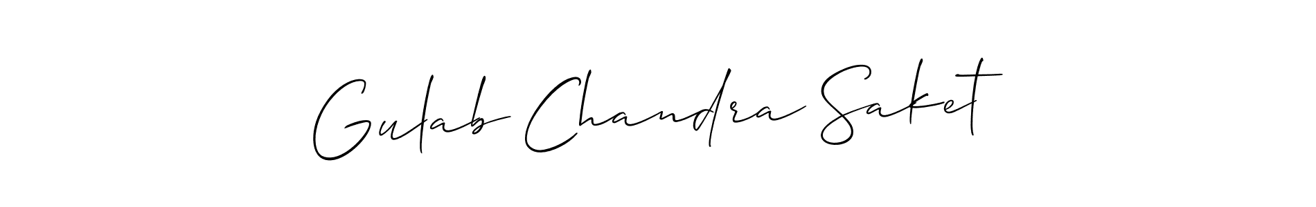 Design your own signature with our free online signature maker. With this signature software, you can create a handwritten (Allison_Script) signature for name Gulab Chandra Saket. Gulab Chandra Saket signature style 2 images and pictures png